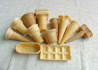 Eco - Friendly Ice Cream Wafer Cups For Store / Supermarket , Custom Shape