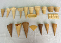 Golden Color Ice Cream Wafer Cones, Chocolate Sugar Cones Customized