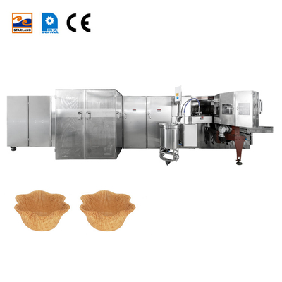 380V Stainless Steel Waffle Basket Production Line Waffle Biscuit Baker