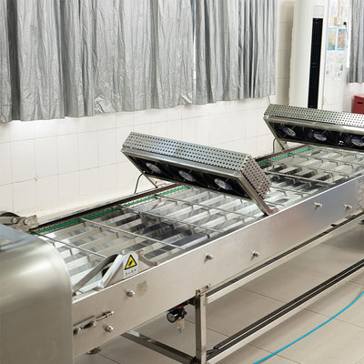 Stainless Steel Food Conveyor Belt Adjustable speed Cooling Conveyor With One Year Warranty