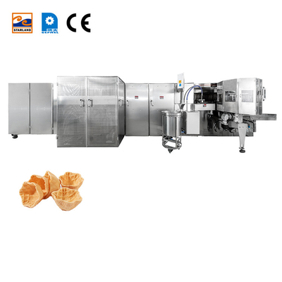Stainless Steel PLC Controlled Waffle Basket Machine With Video Technical Support