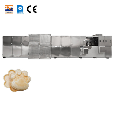 Stainless Steel Automatic Monaka Wafer Production Line Food Processing Machine for Smooth Production