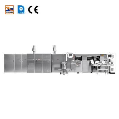 PLC Controlled Deluxe Waffle Roll Production Line Fully Automatic