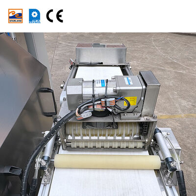 Stainless Steel Waffle Roll Making Equipment Gas Heating Method Industrial Biscuit Production Line For Baking Process