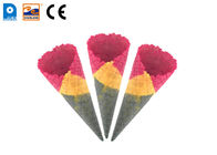 Ice Cream Cone Multicolor Wafer Cones 150mm Lenth With 26 ° Angle