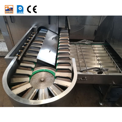 PLC Ice Cream Cone Making Machine 47 Baking Pans Large Food Production Equipment