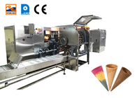 Wafer Egg Roll Production Machine , Multi Functional Automatic Chinese Ice Cream Cone Set Machine .