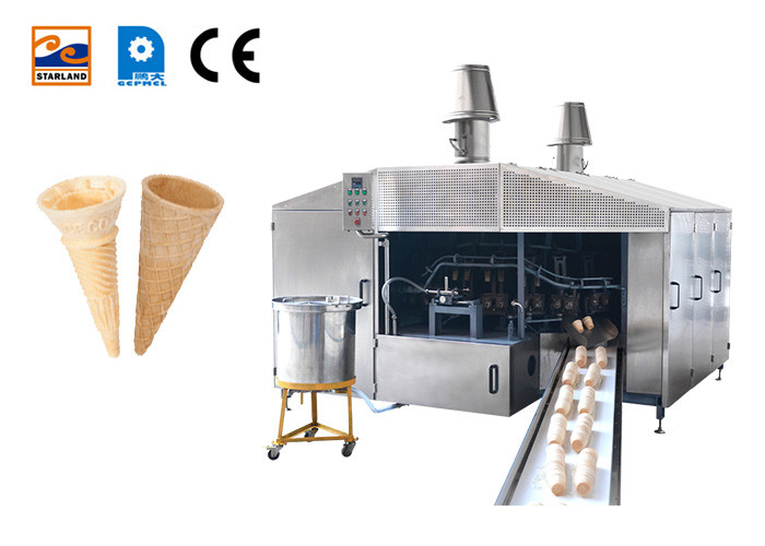 4400pcs / Hour Wafer Cone Production Line Multifunction Waffle Machine