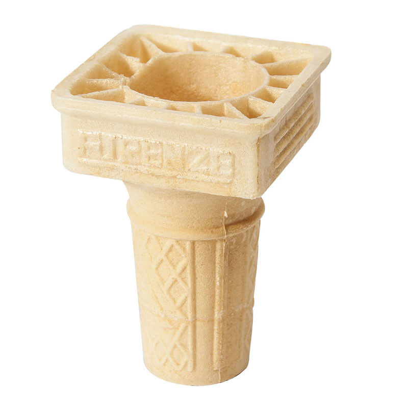 Square Shape Ice Cream Waffle Cone With Egg Materials , QS Certification