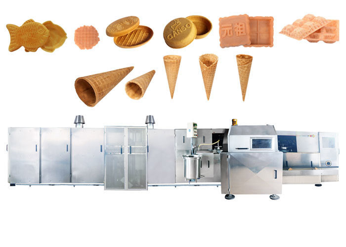 1.5KW Sugar Cone Production Line / 71 Baking Plates Ice Cream Wafer Machine With Double Door