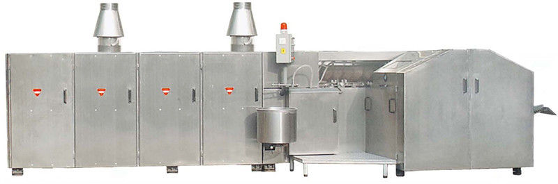Rolled Wafer Ice Cream Production Line 1.5hp With Durble Baking Plates