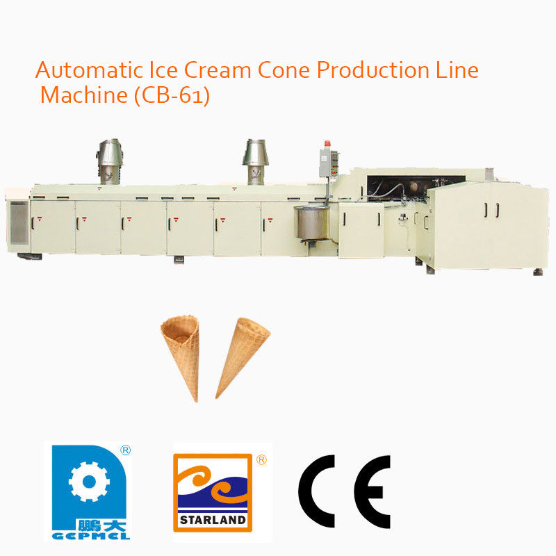 Less Gas Consumption Fully Automatic Wafer Production Line 6000 Standard Cones / hour