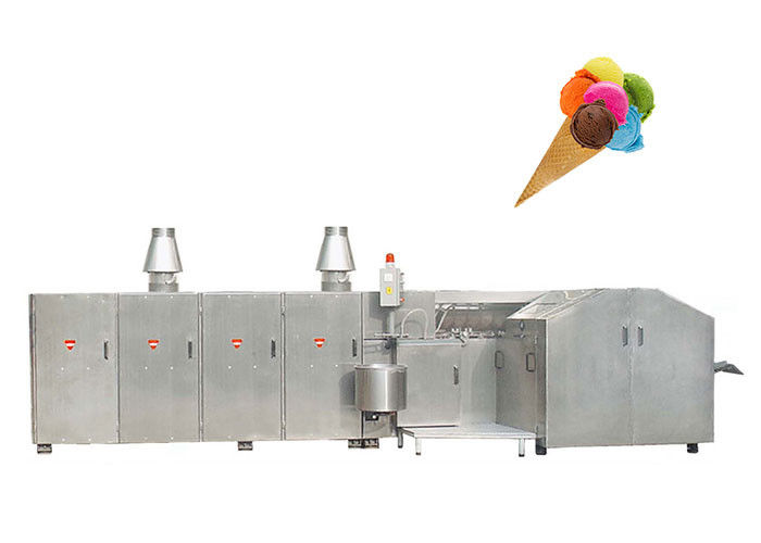 High Performance Industrial Ice Cream Maker For Sugar Cone , Stainless Steel Texture