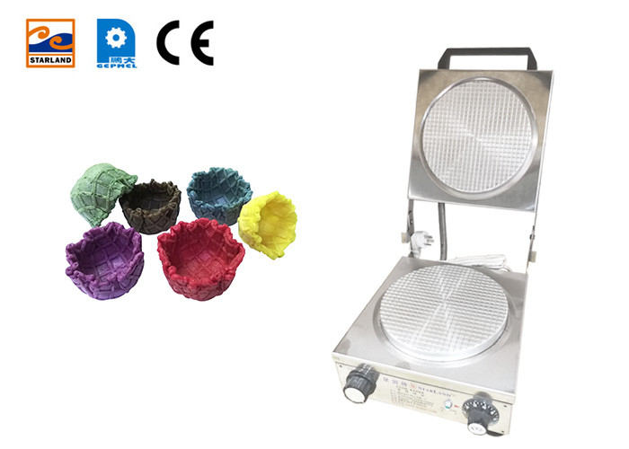 Electric Waffle Ice Cream Cone Making Machine For Restaurant