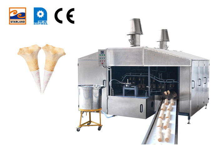 Commercial Automatic Wafer Cone Production Line Rolled Sugar Biscuit Cone Machine