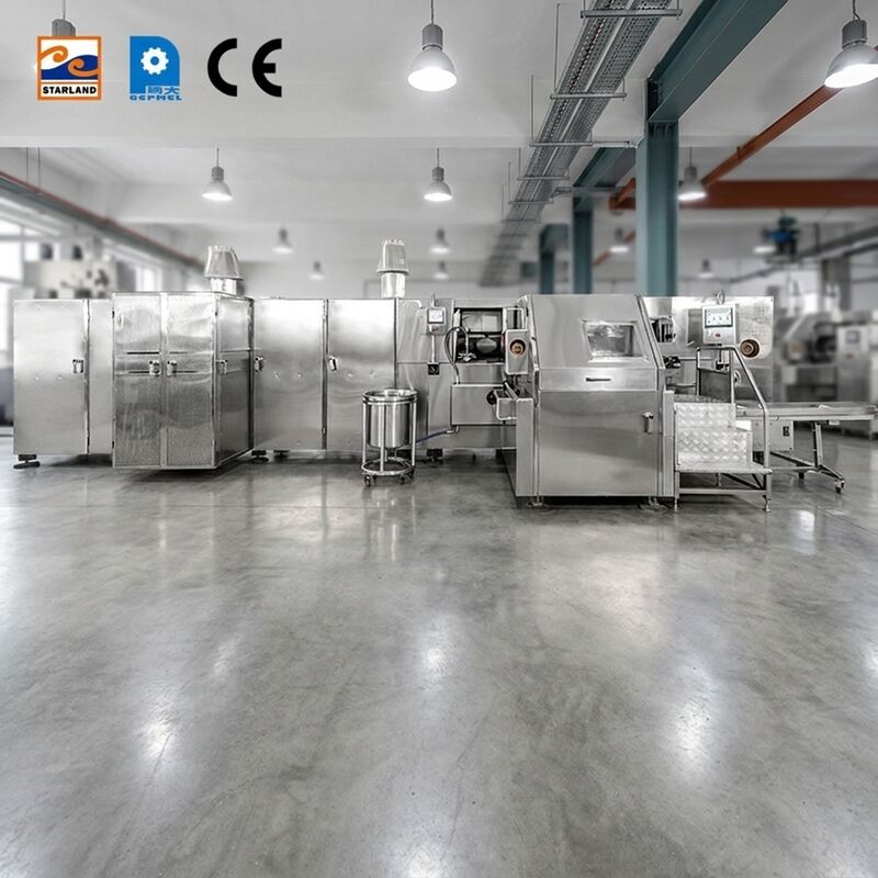 Full Automatic Assembly Line Baquillo Cone Production Line Built For Food Ice Cream Delivering Production And Stable Product