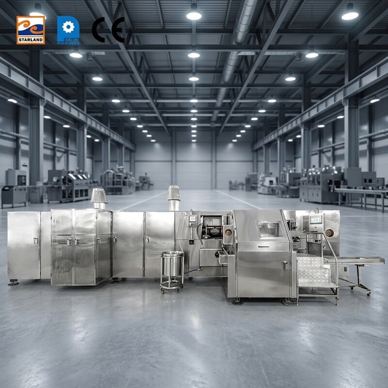 Capacity 1800 PCS / Hour Automatic Barquillo Cone Production Line For Manufacturing