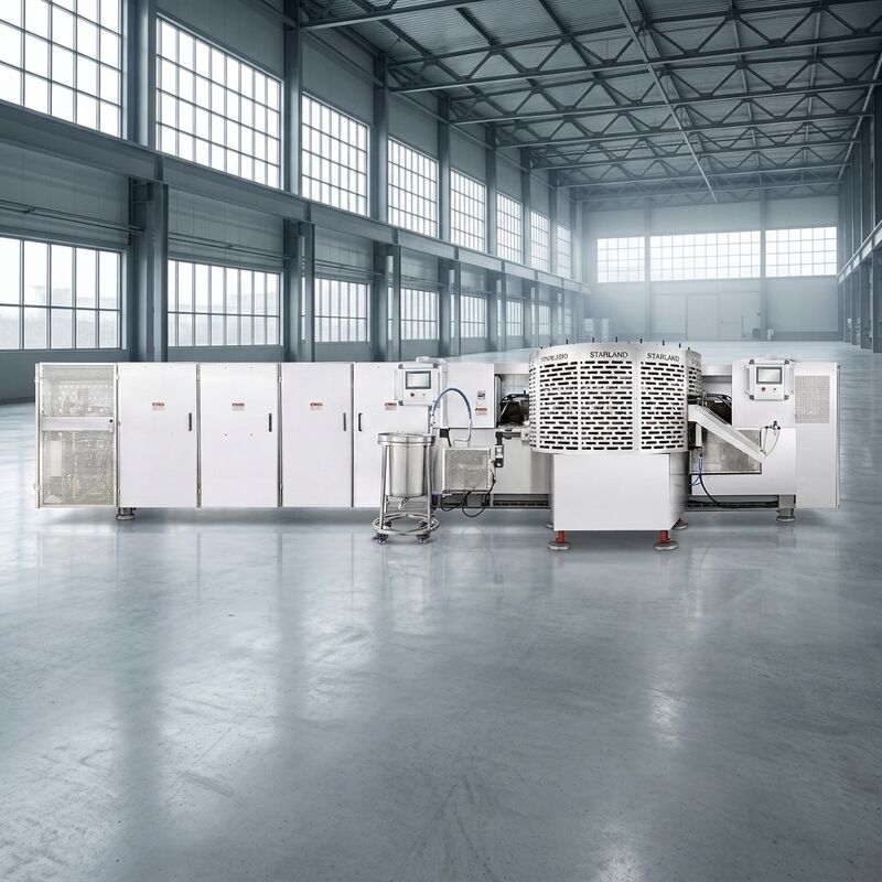 Automatic Waffle Basket Production Line Utilizing PLC Control System and Main Motor Specification for Consistent Output