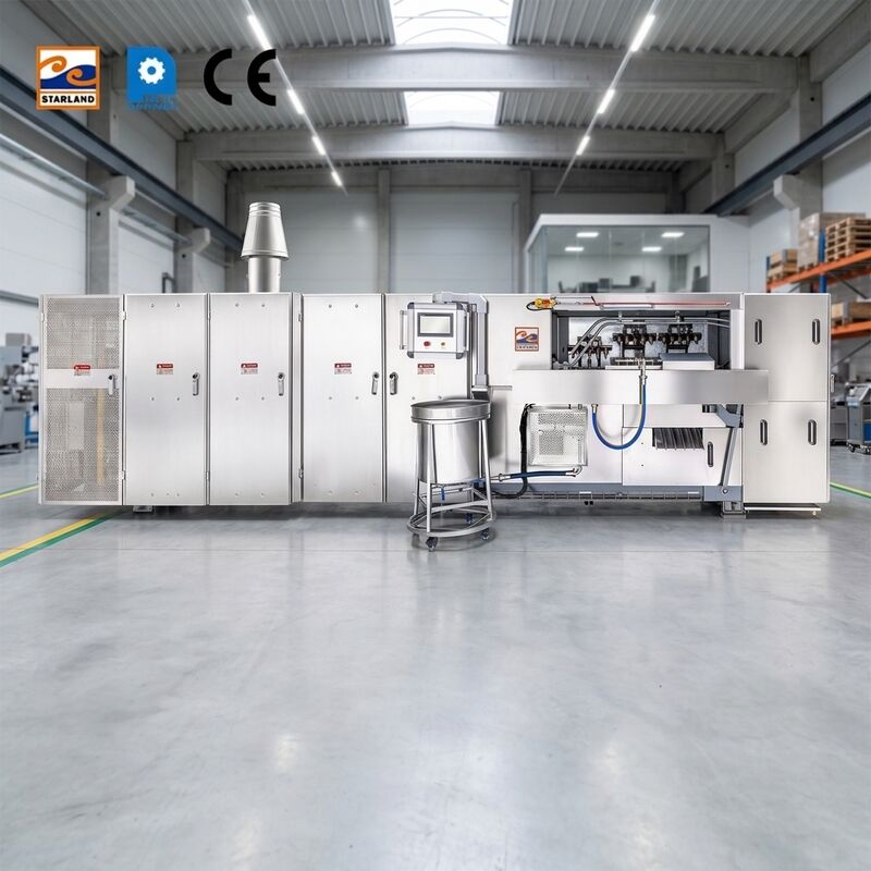 Wafer Cone Production Line Offering Stable And Continuous Production Process With Precise Temperature And Timing Control