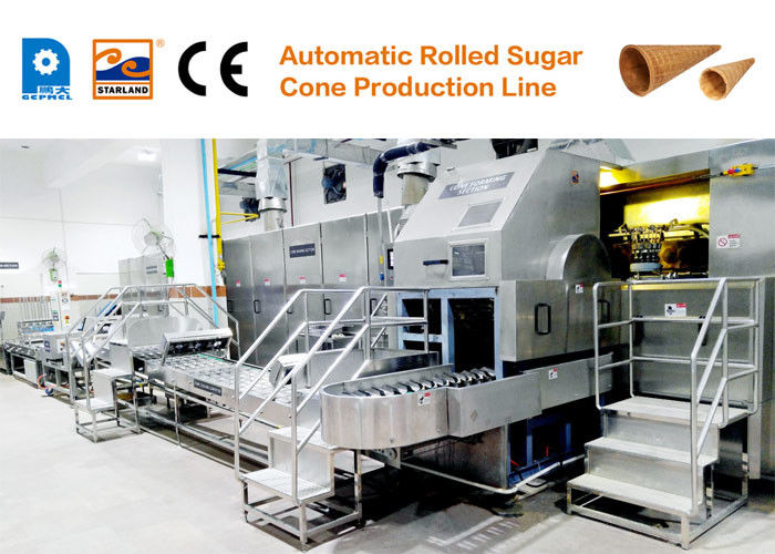 Automatic Sugar Biscuit Ice Cream Cone Making Machine Commerical