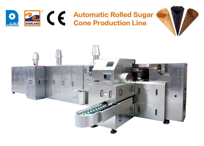 Ice Cream  Pizza Waffle Cone Production Line CE Approved Baking Plares 260mm*240mm