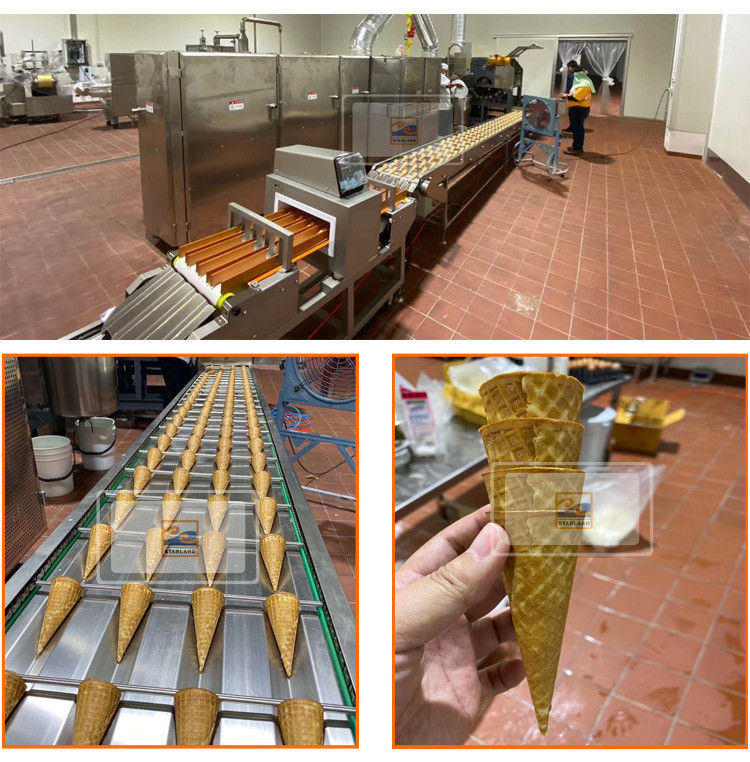 OEM Kitchen Commercial Ice Cream Waffle Cone Machine 10000pcs/Hour