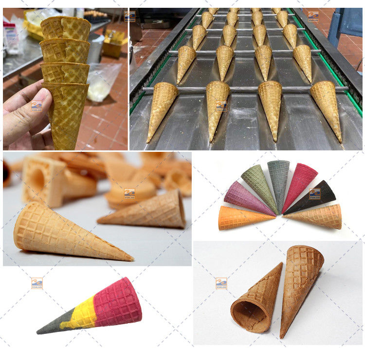 Snack Food Ice Cream Wafer Cone Making Machine 5400Cones/Hour