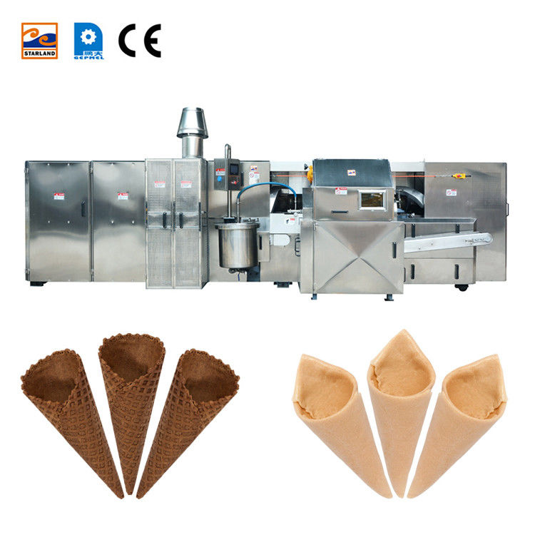 5m Long Rolled Sugar Cone Production Line Versatile Fully Automatic 51 Baking Plates