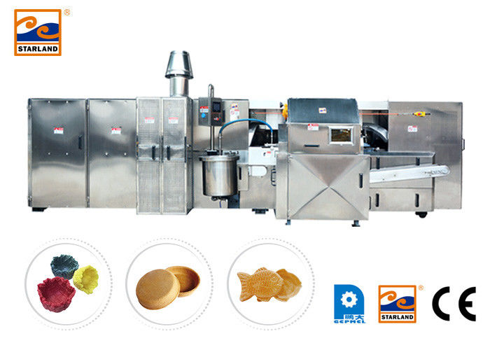 Stainless Steel Waffle Cone Production Line With 107 Baking Plates