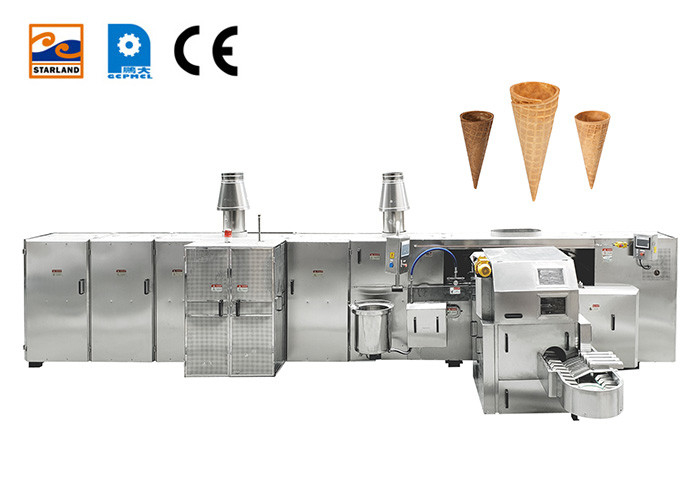 2.0hp Multi - Functional Waffle Egg Roll Production Line 55 Piece 320* 240mm Baking Template