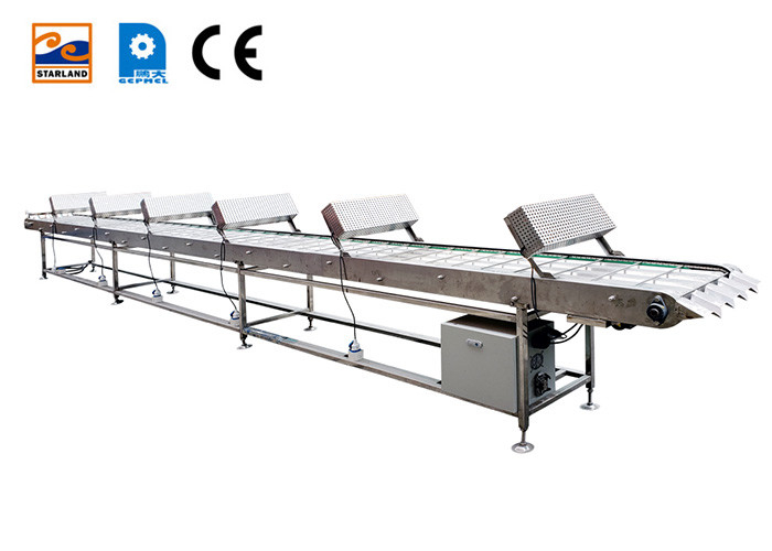Inline Cooling Conveyor, Stainless Steel, Adjustable Speed With Cooling Fan.