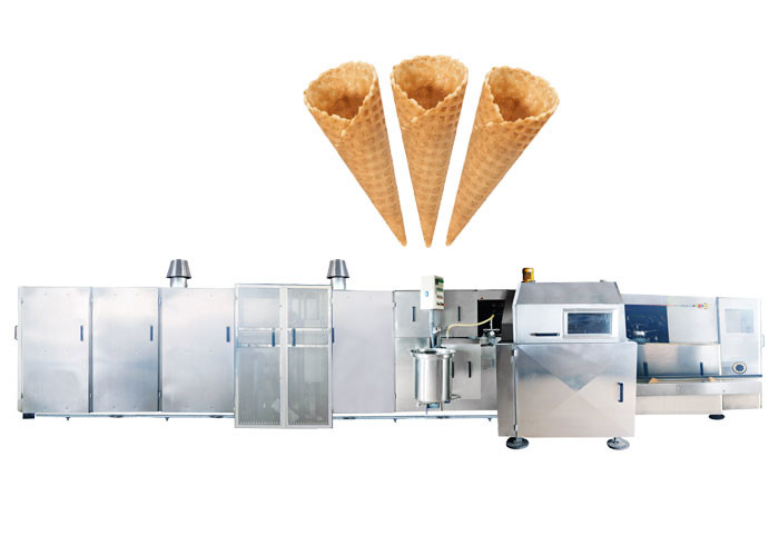 Large Roller Sugar Cone Production Line For Waffle Basket 5 - 6 Gas Consumption / Hour
