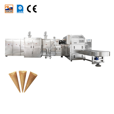 1.5KW 89 Baking Plates Cone Making Machine Stainless Steel Roll Sugar Cone Production Line