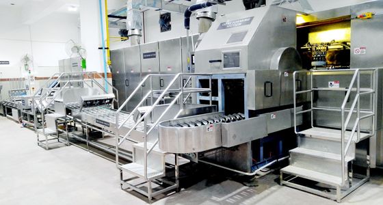Full automatic commercial ice cream waffle cone maker machine of 71 baking plates (9m long)