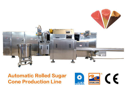 Strawberry Flavor Ice Cream Cone Production Line Automatic
