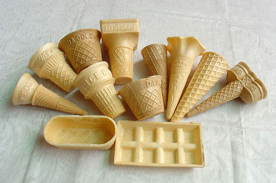 Milk Flavor Ice Cream Sugar Cones 135mm Height With 23 Degree Angle
