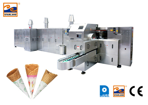 Flexible Ice Cream Cone Production Line Fully Automatic Waffle Cone Machine