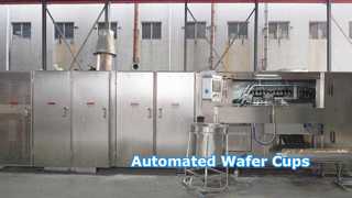 linear automatic wafer cone/cup production line